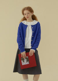 Petite Bloom Crochet Button Cardigan(2COLOR)