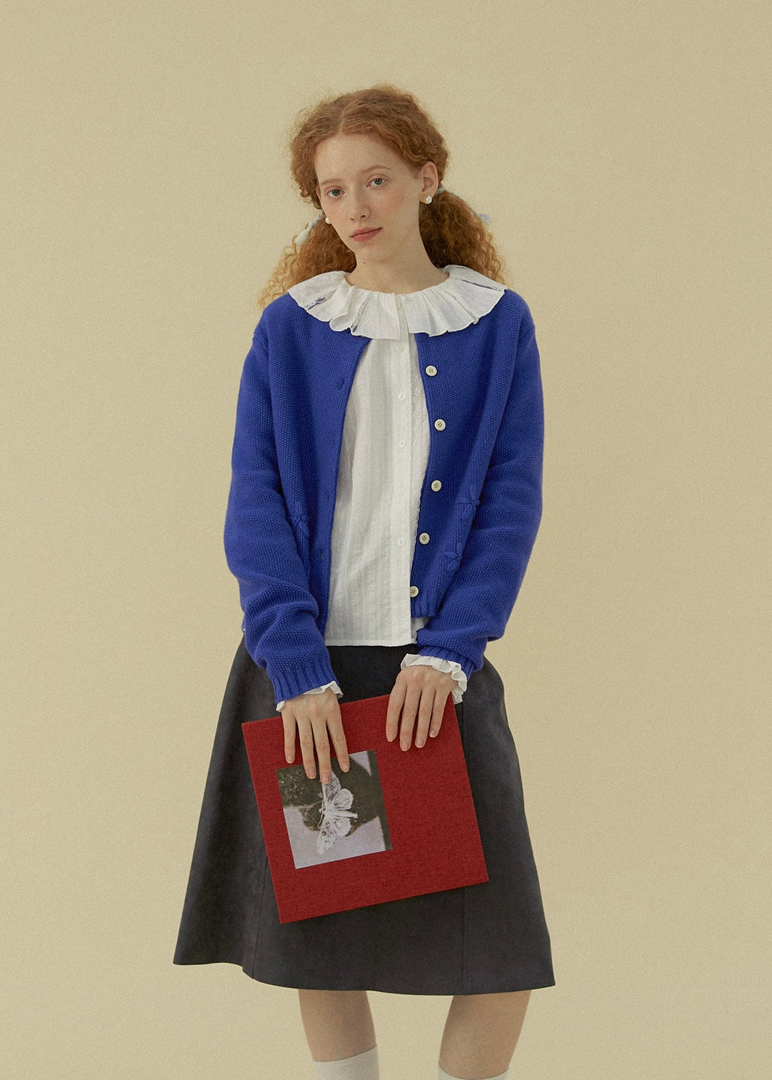 Petite Bloom Crochet Button Cardigan(2COLOR)