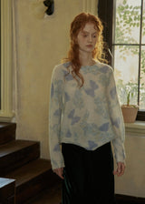 Butterfly Mohair Wool Knit Sweater(2COLOR)
