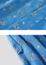 Blue Meadow Floral Flare Skirt