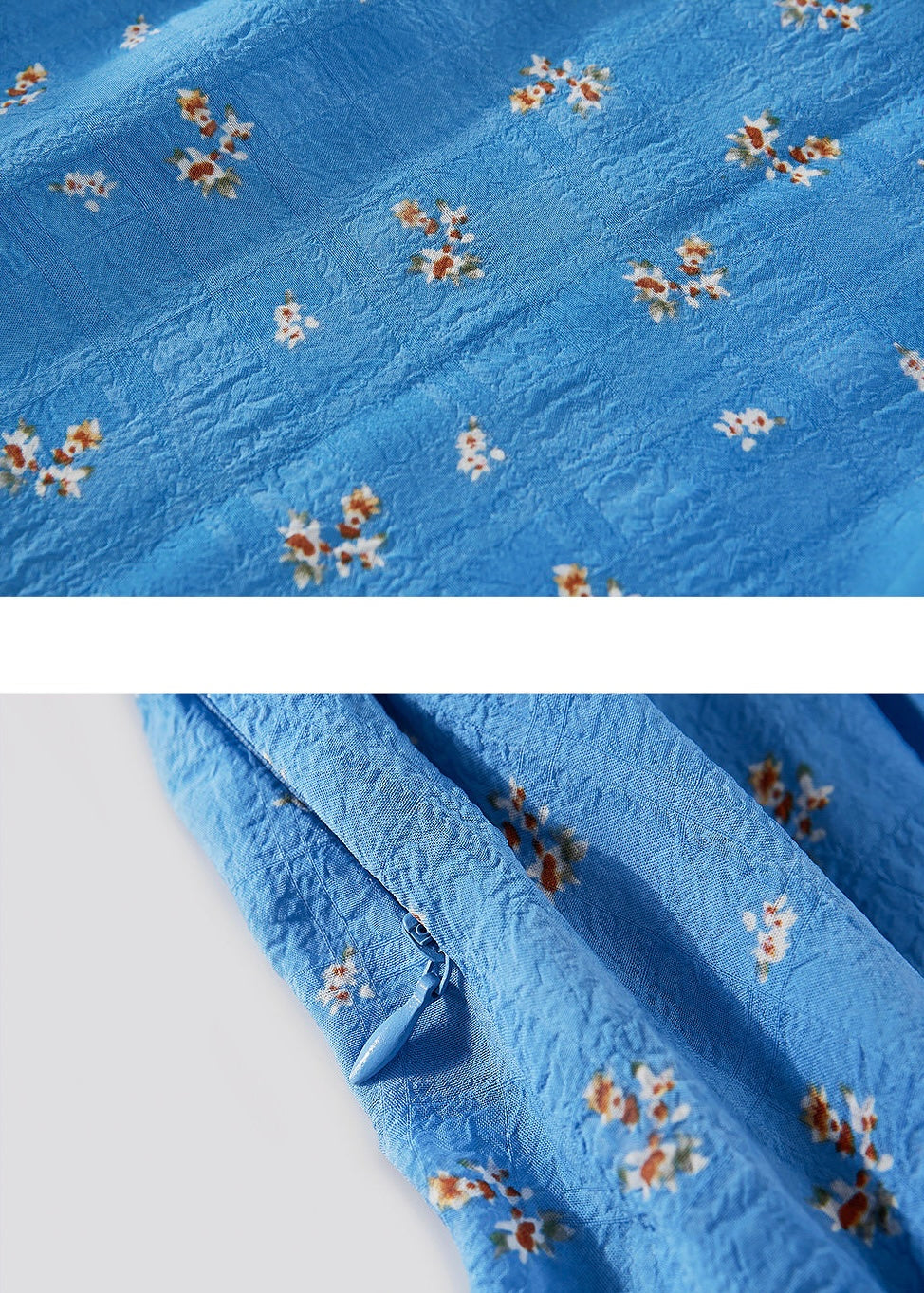 Blue Meadow Floral Flare Skirt