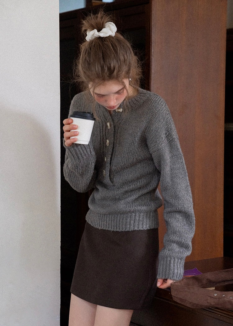 Autumn Archive Classic Button Knit Sweater