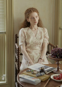 Whispering Wings Wrap Vintage Dress
