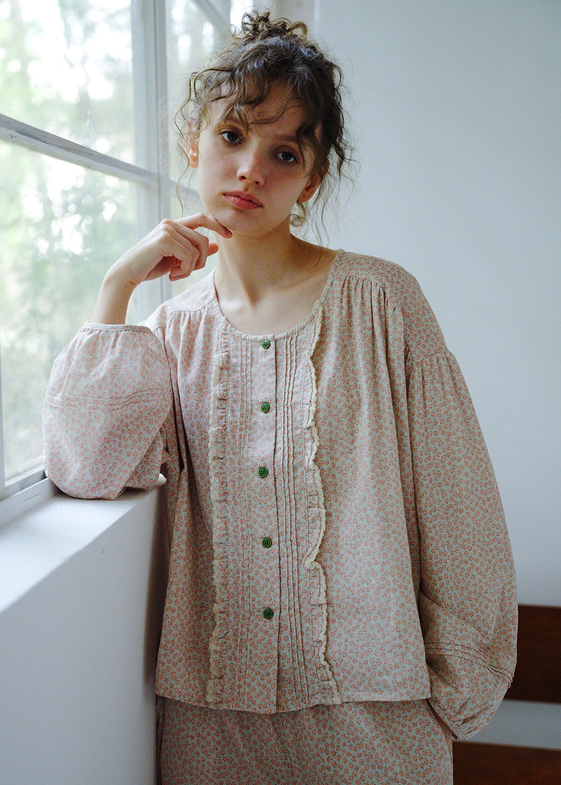 Rosy Meadow Double Gauze Cotton Pajama Set