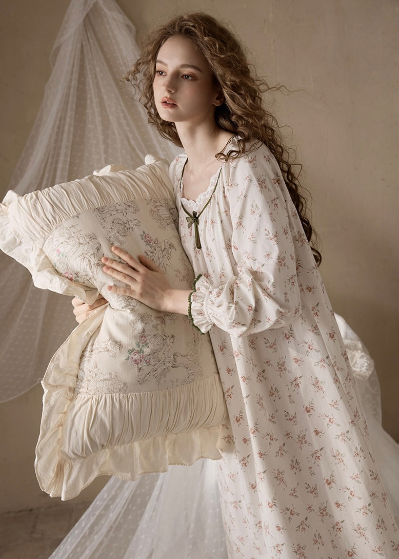 Roseveil Dream Nightgown Soft Vintage Floral Sleepwear
