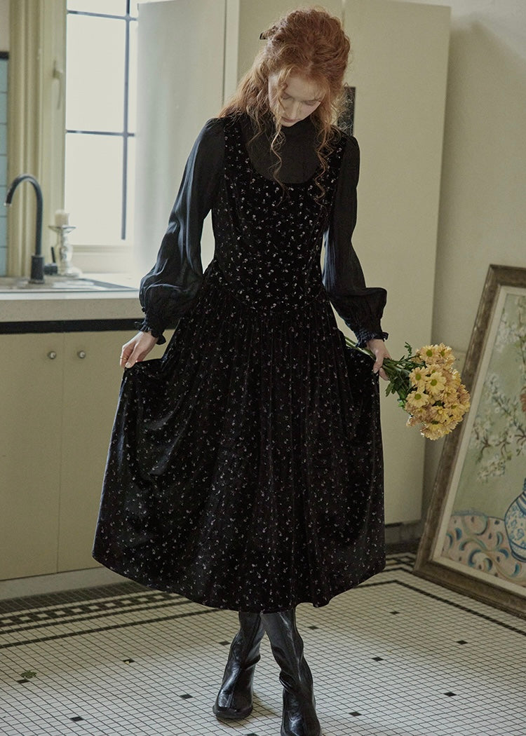 Nocturne Velvet Layered Dress