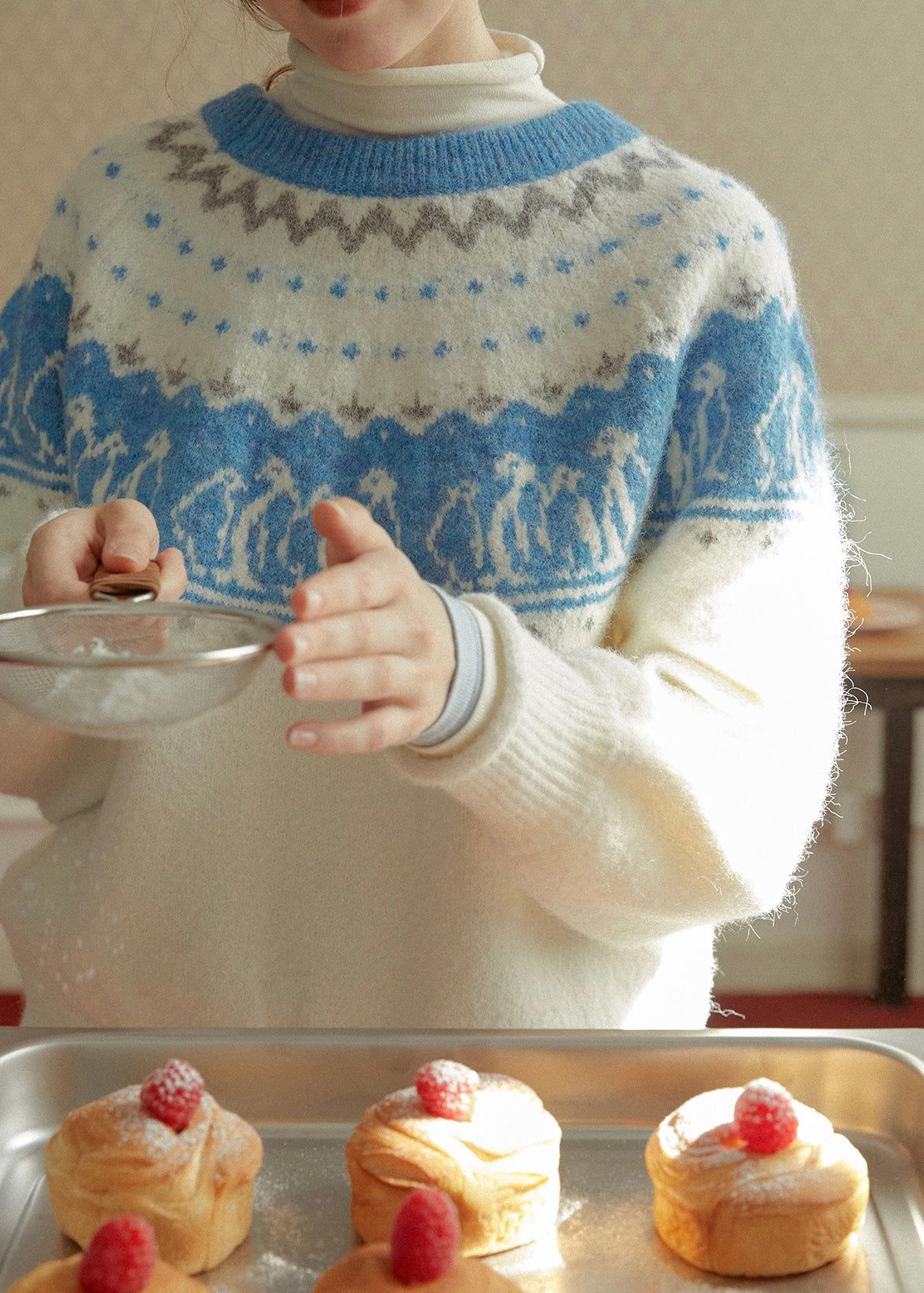 Cozy Winter Fair Isle Pullover Vintage Knit Sweater(2COLOR)