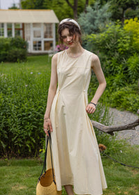 'Afternoon Sunshine' Patchwork Sleeveless Cotton Dress