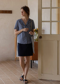 Montmartre Embroidered Tie-Front Cotton Blouse