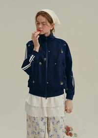 Little Blossom Vintage Zip Track Jacket