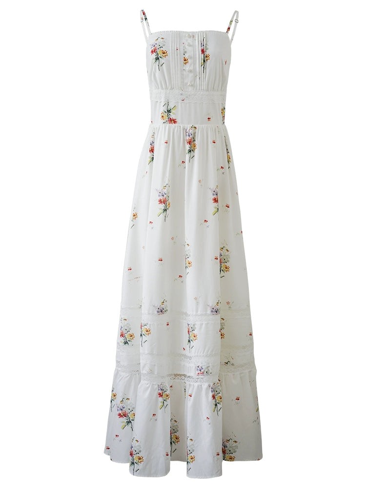 Fieldnote Reverie Vintage Floral Lace Strap Dress