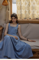 Picnic Breeze Dress | Gingham Check Sleeveless Flare Summer Dress(2COLOR)