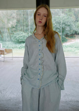 Bluebell French Cotton Long Sleeve Pajama Set