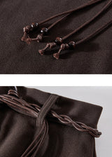 Belted Handkerchief Hem Maxi Skirt
