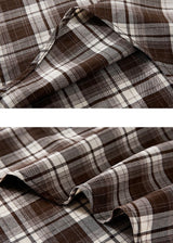 Belted Plaid Handkerchief Midi Skirt