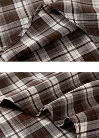 Belted Plaid Handkerchief Midi Skirt