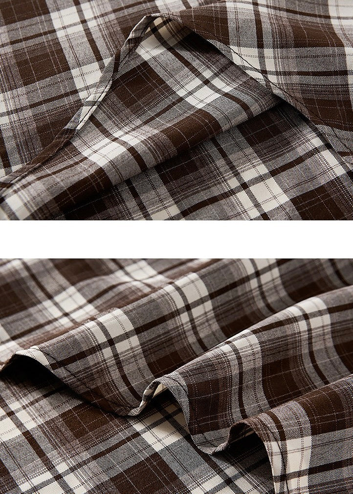Belted Plaid Handkerchief Midi Skirt