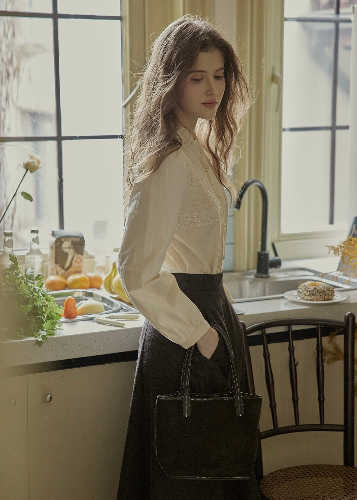 Ivory Lace Garden Embroidered Blouse