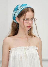 Papillon Crochet Scarf Butterfly Hair Wrap