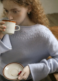 Soft Reverie Eyelet Knit Sweater(2COLOR)