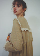 Honey Dot Lace Collar Cotton Nightdress