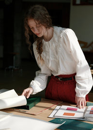 Lace Ruffle Crew Neck Doll Shirt