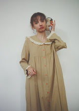 Honey Dot Lace Collar Cotton Nightdress