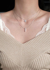 Delicate Duo Layered Pendant Necklace