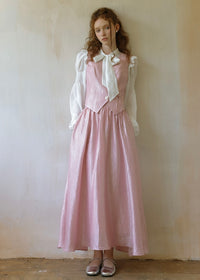 Pink Vest & Skirt Set Vintage 2-Piece Outfit