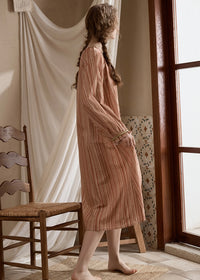 Autumn Lines Cotton Vintage Nightdress