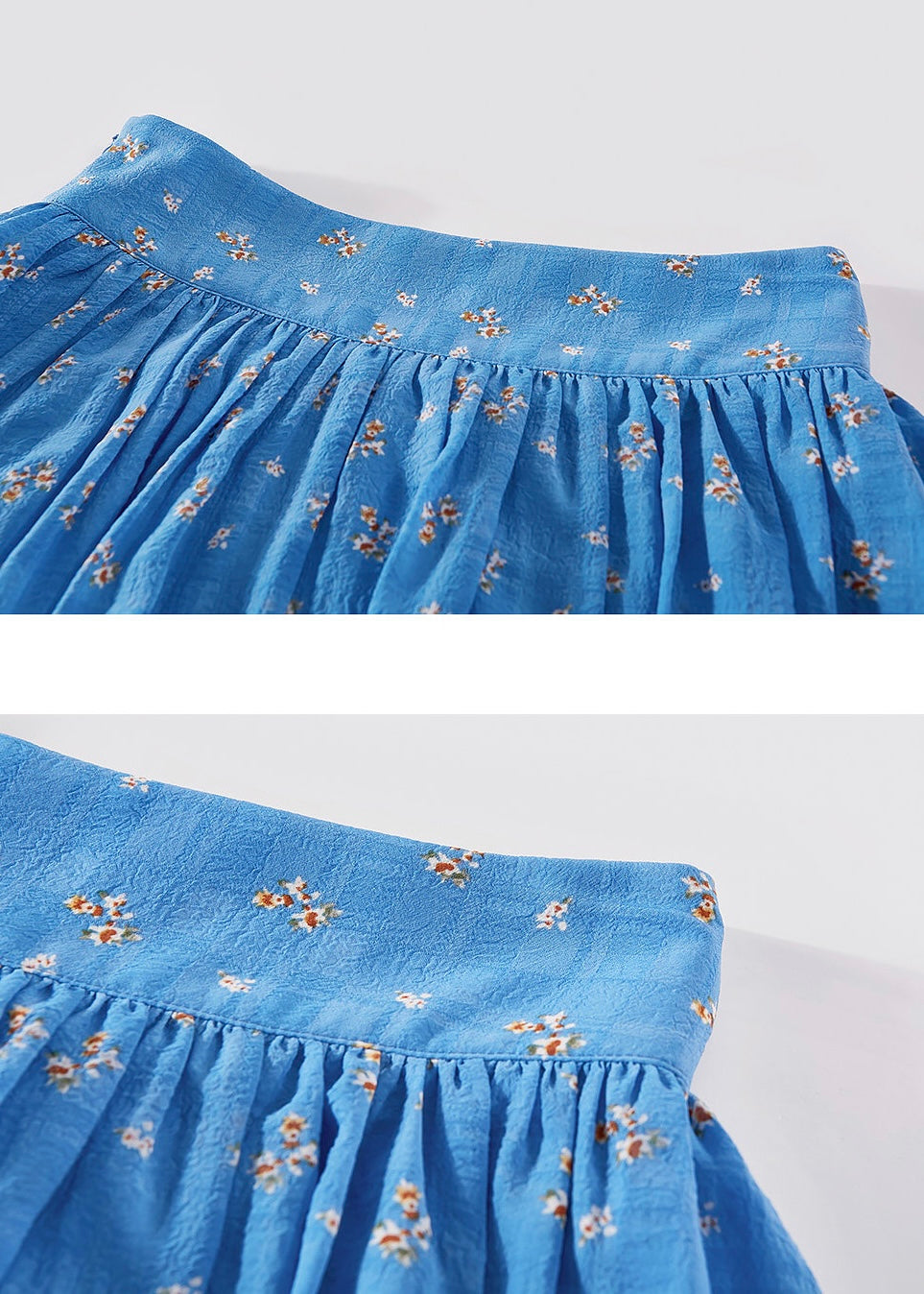 Blue Meadow Floral Flare Skirt