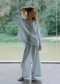 Bluebell French Cotton Long Sleeve Pajama Set