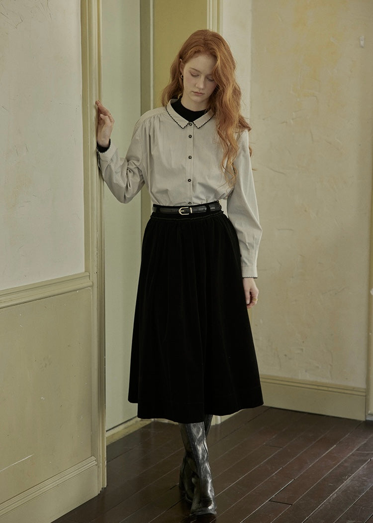 Soft Recollection Vintage Stripe Blouse