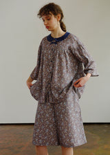 Moonmist Floral Cotton Gauze Peter Pan Pajama Set