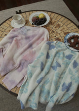 Butterfly Mohair Wool Knit Sweater(2COLOR)