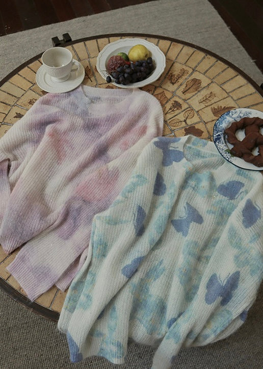 Butterfly Mohair Wool Knit Sweater(2COLOR)