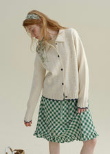 Soft Creamy Ivory Lace Knit Vintage Cardigan