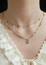 Verdant Beaded Double Necklace
