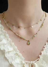 Verdant Beaded Double Necklace