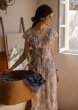 Wisteria Bloom Dress | Romantic Lavender Floral Summer Dress