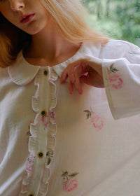 Blush Rose Cotton Gauze Long Sleeve Pajama Set