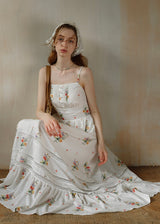 Fieldnote Reverie Vintage Floral Lace Strap Dress
