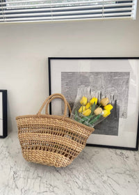 Summer Woven Straw Tote Bag