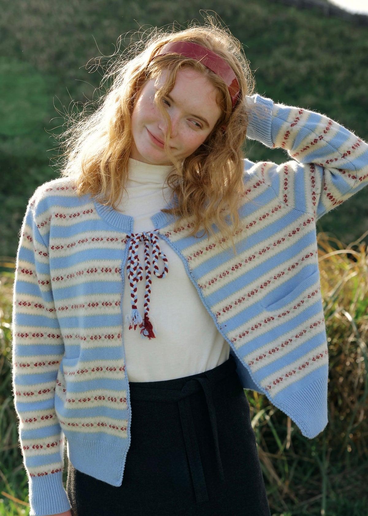 Sea Breeze Ribbon Stripe Cardigan