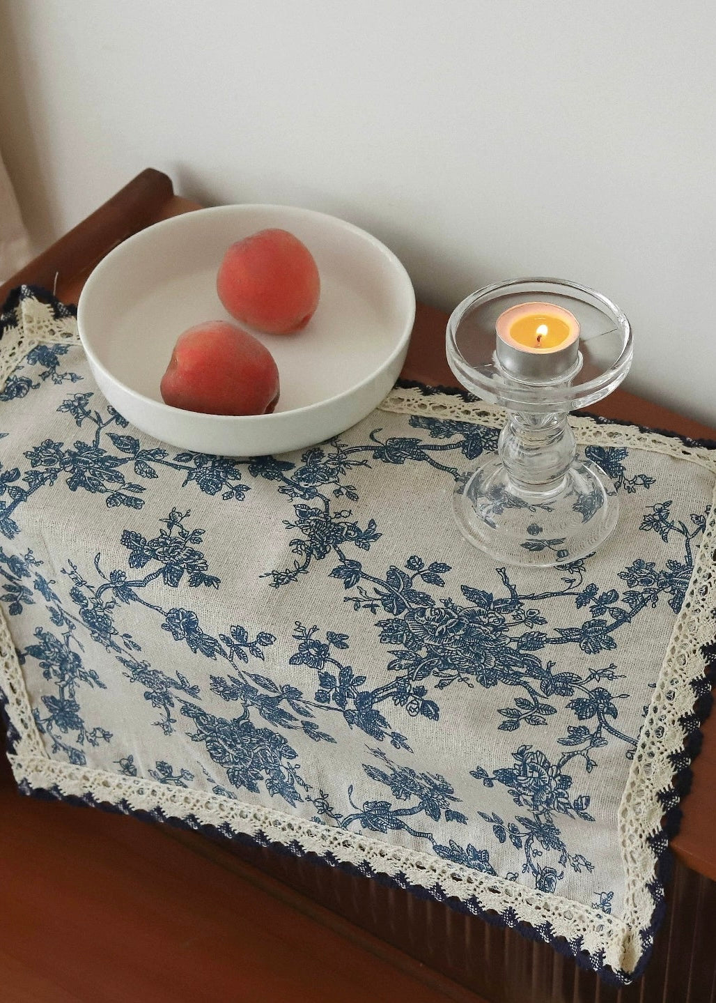 Bleu Garden Lace Placemat Vintage French Table Decor