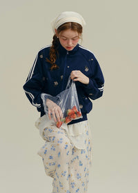 Little Blossom Vintage Zip Track Jacket