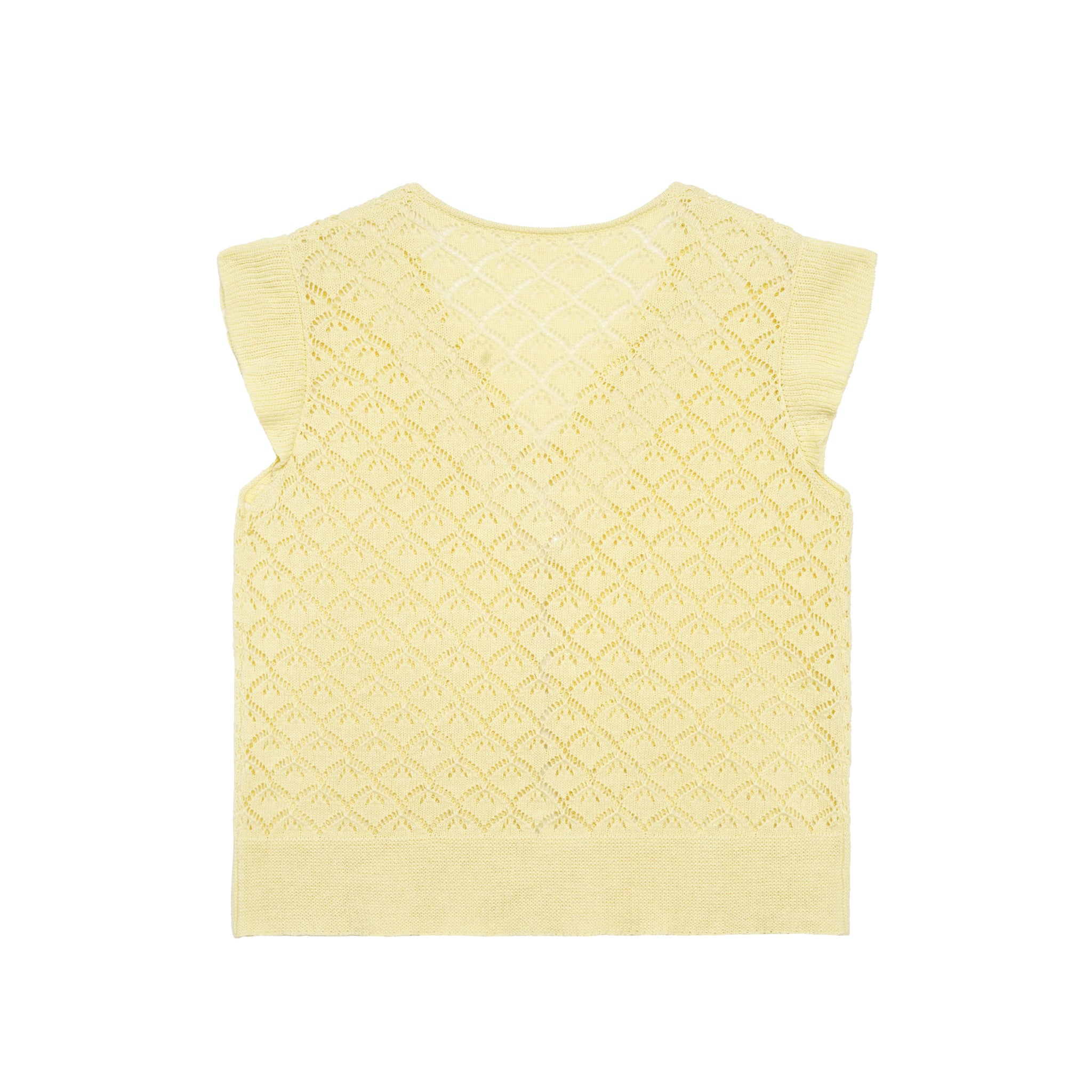 Lemon Quiet Lace Knit Tie Front Summer Cardigan Top