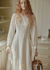Heirloom Embroidered Vintage White Maxi Dress