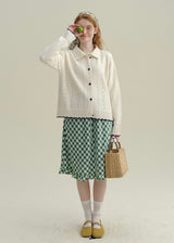 Soft Creamy Ivory Lace Knit Vintage Cardigan