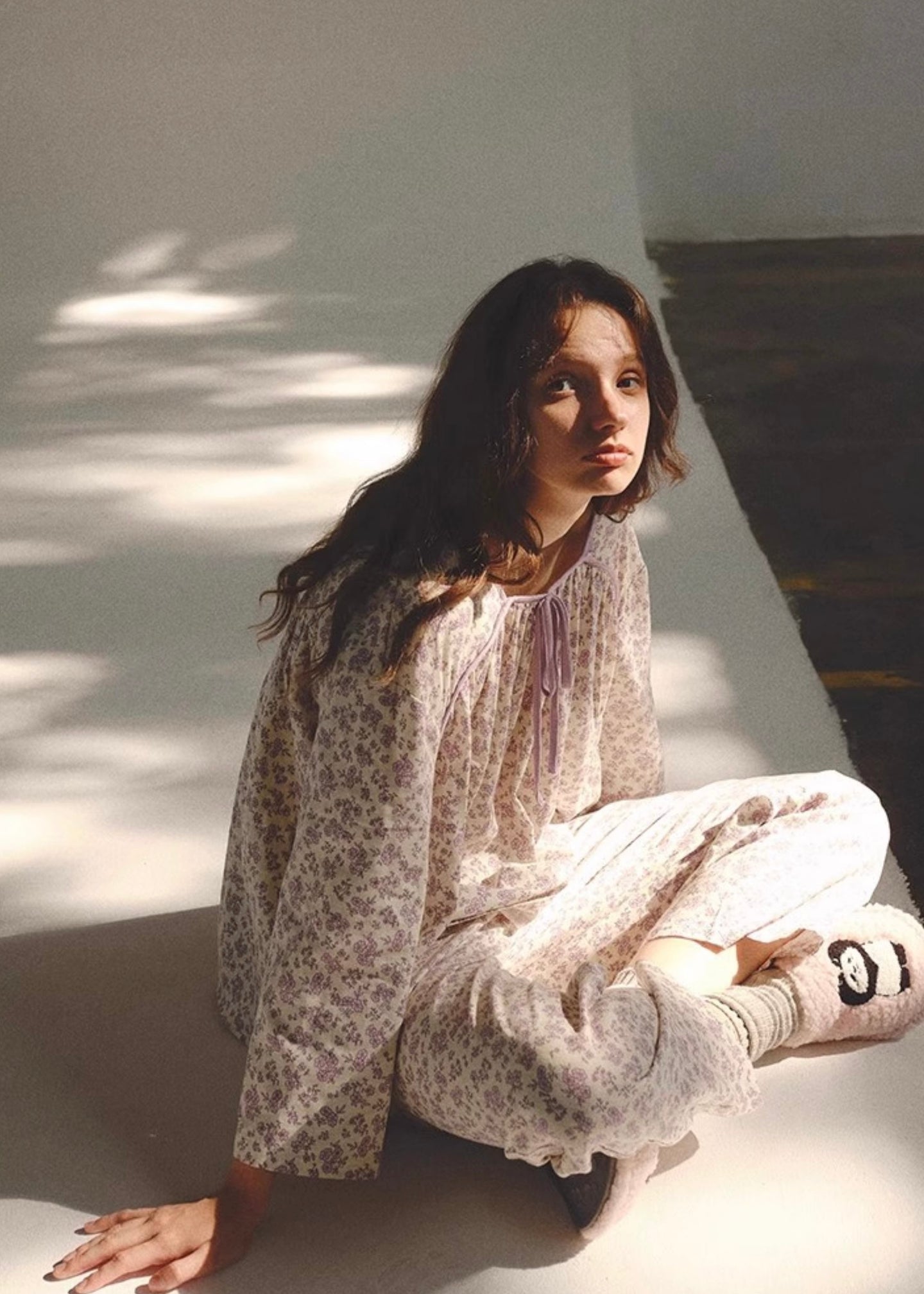Lavender Haze Pajama Set Vintage Floral Loungewear